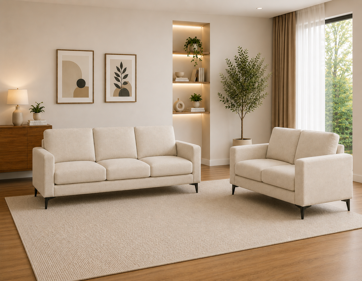Amber Luxe 3+2 Seater Sofa Set